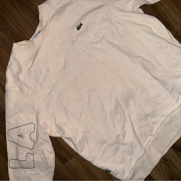 Lacoste Men's Light Cream Crewneck Sweater - Picture 2 of 5